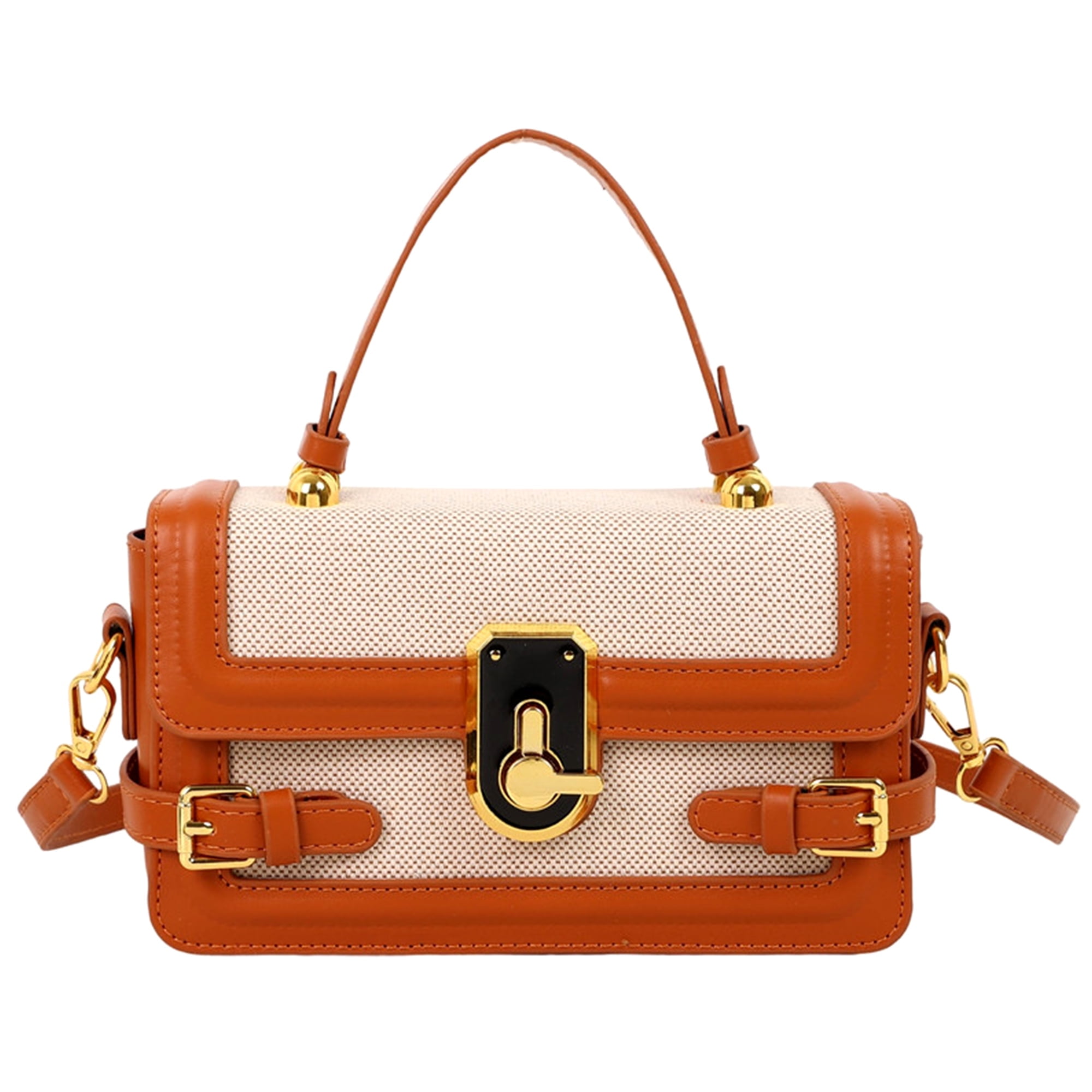 Elegant PU Crossbody Bag for Women - Versatile Shoulder Purse with 3 Compartments, 8.26x4.92x2.55 Inch, Stylish Square Satchel for Work & Party