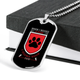 thumbnail image 3 of I Found Your Paw Necklace Stainless Steel or 18k Gold Dog Tag 24" Chain, 3 of 8