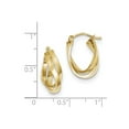 thumbnail image 2 of 10K Yellow Gold Earring Hoop Women'S Twisted 18.28 mm 12, 2 of 2