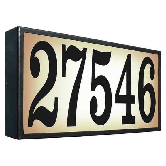 Serrano (Xtra Large) Lighted Address Plaque (Black Frame Only)