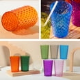 thumbnail image 3 of Coloured Tumblers Plastic Adults Water Juice Drinking A1Q2 S4U5 Reusable K2T1, 3 of 8