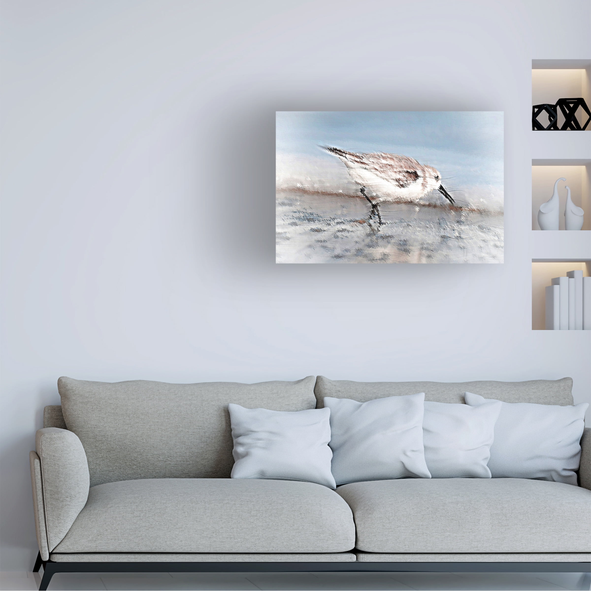 David Manlove 'Sand Piper A' Canvas Art