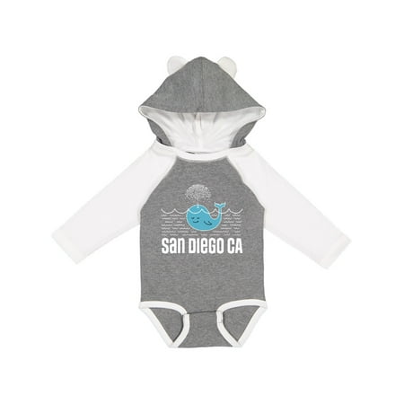 

Inktastic San Diego California Whale Gift Baby Boy or Baby Girl Long Sleeve Bodysuit