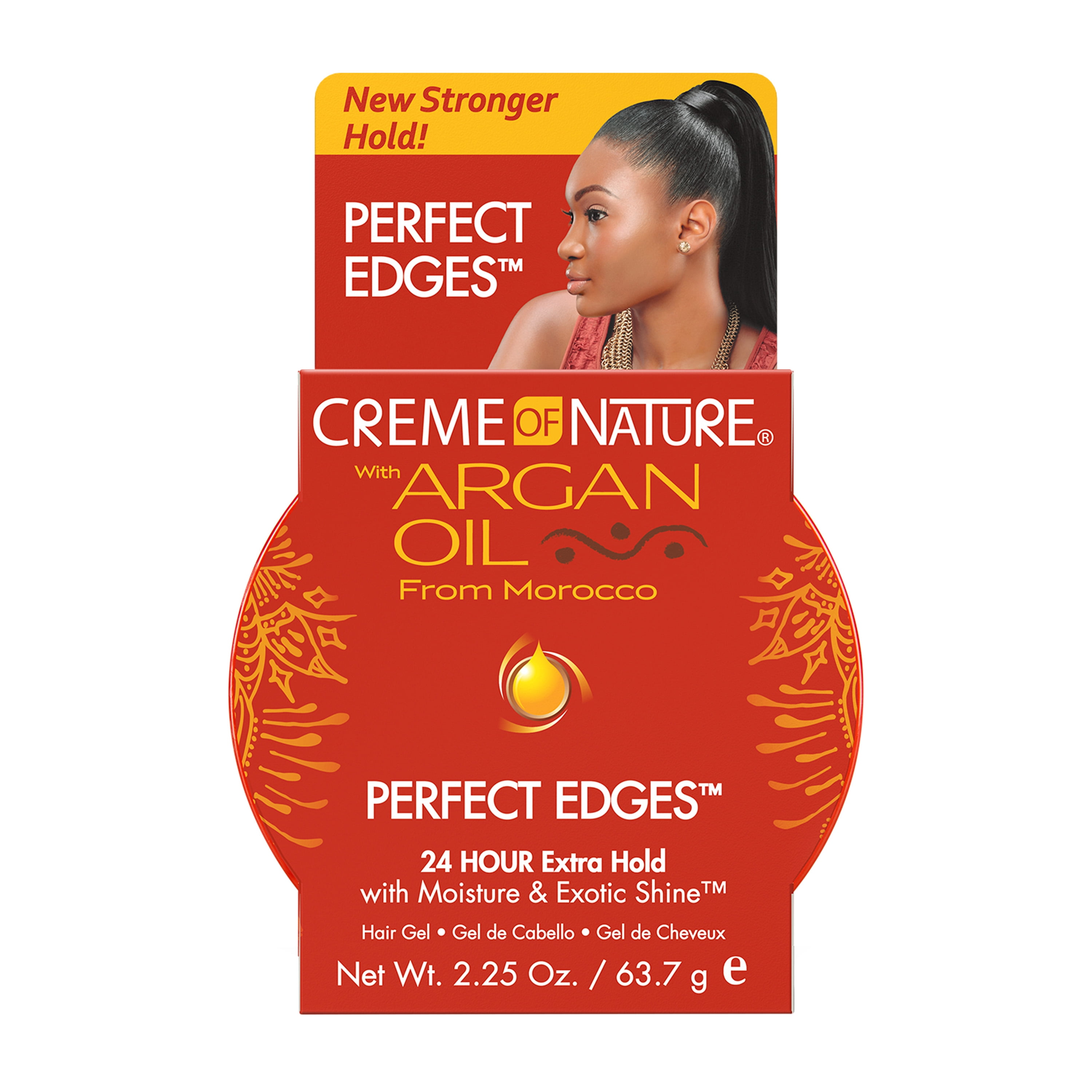 Creme of Nature Perfect Edges Edge Control Hair Styling Gel with Argan Oil, 2.25 oz