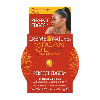 Creme of Nature Perfect Edges Edge Control Hair Styling Gel with Argan Oil, 2.25 oz