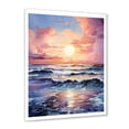 thumbnail image 2 of Designart "Evening Sunset Tide in Yellow Hues II" Coastal Framed Wall Art - Coastal Yellow Coastal Sunset Living Room Framed Canvas Art, 2 of 6