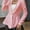 Pink, variant on ZOELNIC Women's Textured Blazer Single Button Long Sleeve Business Casual Jacket with Ruffle Hem, Slim Fit Cardigan Work Blazer, S