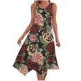 thumbnail image 1 of Ladies Summer Tops Impreso sin Mangas Cuello Redondo Vestido Casual para Uso Diario Y Casual, 1 of 5