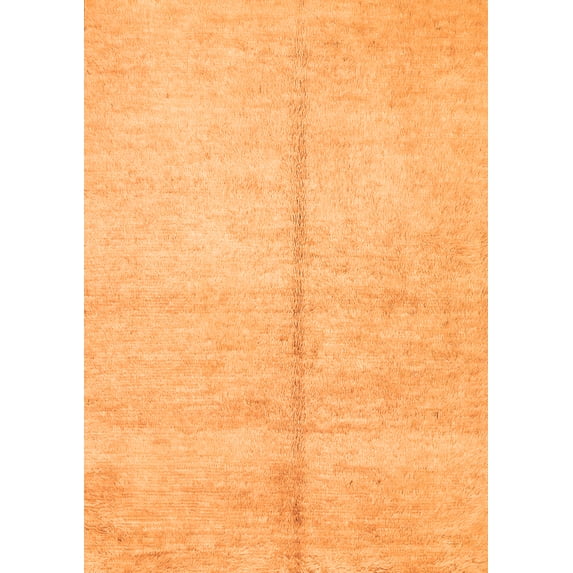Ahgly Company Indoor Rectangle Abstract Orange Contemporary Area Rugs, 2' x 3'
