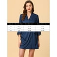 thumbnail image 5 of Unique Bargains Women's Satin 2pcs Cami Nightdress with Robe Sexy Pajama Sets S Blue, 5 of 5