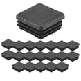 thumbnail image 1 of 20 Pcs Plastic Square Blanking End Caps Tube Inserts 25mm x 25mm, 1 of 1