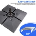 thumbnail image 2 of FUNDAZE 256 lbs Square Umbrella Base 4 Piece Fillable Weighted Base for Cantilever Offet Umbrella Black, 2 of 7