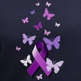 thumbnail image 3 of CafePress - Purple Awareness Ribbon T Shirt - Women's V-Neck Dark T-Shirt, 3 of 4