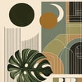 thumbnail image 4 of Ambesonne Monstera Duvet Cover Set, Boho Abstract Mid Century, Calking, Beige Evergreen and Sepia, 4 of 6