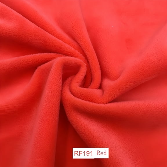AUQ Durable Solid Color Style For Toys Minky Fabrics For Sewing Diy Handmade Home Textile Cloth Plush Fabric Patchwork RED