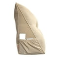 thumbnail image 3 of PEACHWELL Triangular Reading Bed Rest Pillow Large Bolster Cushion Headboard Backrest Wedge Pillow with Removable Cover and Two Large Side Pockets Beige Twin 39 Inches, 3 of 7
