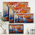 thumbnail image 4 of Designart 'Orange Autumn Landscape With Little Road III' Traditional Framed Canvas Wall Art Print, 4 of 5