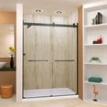 thumbnail image 3 of Transolid BRP608008C-S-MB 80" High X 60" Wide Bypass Frameless Shower Door - Black, 3 of 3