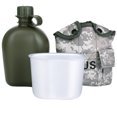 thumbnail image 2 of 1 Ensemble Durable Portable Pratique Cantine Bouteille Randonnée Cantine Militaire pour Survie Randonnée Chasse Extérieur, 2 of 6