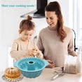 thumbnail image 6 of ACDANC Silicone Fluted Pans,Non-stick with Sturdy Handle,Baking Molds,Perfect Bakeware for Cake,Jello,Gelatin,Bread,Gelatinas,9.5 Inch (Blue), 6 of 7