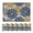 Blue Yellow, variant on Sm:)e Floral Vinyl Placemats Set of 4, Heat Resistant Non-Slip Place mats for Dining Table, Washable Durable PVC Vinyl Woven Table Mats, Blue Grey