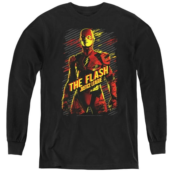Justice League Movie - The Flash - Youth Long Sleeve Shirt - Medium