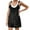 Black, variant on Feancey Cotton Linen Jumpsuits for Women Plus Size Sleeveless Shorts Overalls Summer Casual Lace-up Strap Short Rompers with Pockets On Sale Khaki S