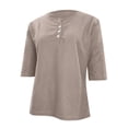 thumbnail image 4 of QASIEATN Women's Short Sleeve Structure Breathable Plain Sports Shirt for Tennis Summer Fitness Casual Business Top, 4 of 6