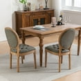 thumbnail image 4 of French Country Dining Chairs Set of 6, Olive Kitchen & Dining Room Chairs Set of 6, Faux Leather Kitchen Chairs, Tufted Upholstered, Wood Legs, Sillas De Comedor (PU,Pine Green, 6Pcs), 4 of 12