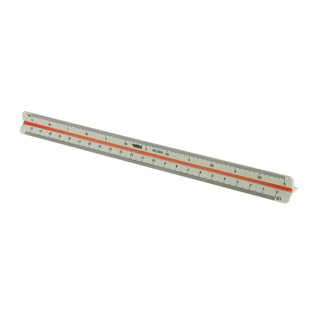 12INCH Solide Triangle Triangulaire Échelle Métrique Règle 3 Côtés
