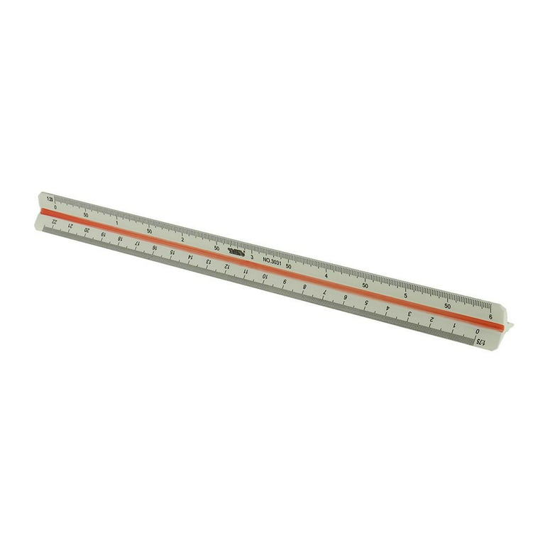 Triangular Straight Ruler Architecture Supplies Transparent Scale Measuring  Tool