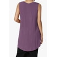 thumbnail image 2 of Women's PLUS Essentials Luxe Jersey Tunic V-Neck Relaxed Fit Sleeveless Top, 2 of 7
