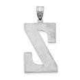 thumbnail image 3 of White Sterling Silver Rhodium-Plated Initial Z Charm, 3 of 4