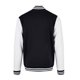 thumbnail image 2 of Build Your Brand - Chaqueta Basic College para Hombre (Rojo, Blanco), 2 of 3