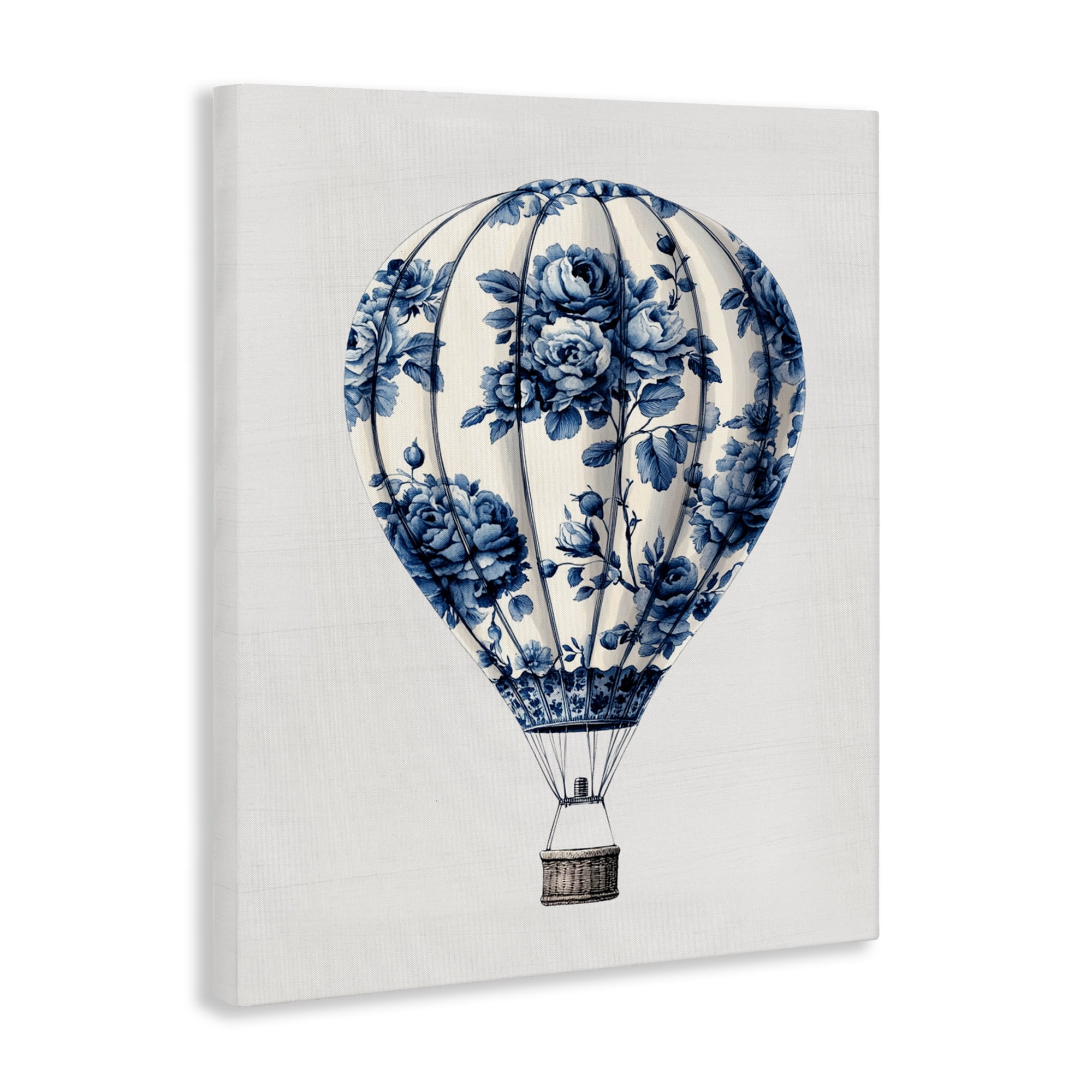 Vintage Toile Hot Air Balloon Canvas Wall Art, design by Lettered and Lined