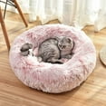 thumbnail image 1 of LSLJS Dog Round Winter Warm Sleeping Bag Long Plush Soft Pet Bed Calming Bed, 1 of 2