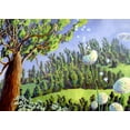 thumbnail image 2 of Wang, John 18x14 White Modern Wood Framed Museum Art Print Titled - Summer Melody, 2 of 4