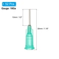 thumbnail image 2 of Agujas de dispensación de 18Ga, 52PCS, agujas de dispensación de punta roma de 1/2 pulgada con bloqueo Luer para rellenar tintas líquidas, adhesivos, aceites, verde, 2 of 7