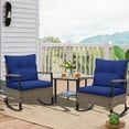 thumbnail image 3 of EAGLE PEAK 3 Piece Wicker Outdoor Rocking Chairs Bistro Set, 2 Rocker Outdoor Chairs Conversation Set, 3 of 9