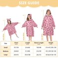 thumbnail image 4 of FORMRS Wearable Blanket Hoodie with Sleeves for Kids Cozy Flannel Sweatshirt, Strawberry Bliss, 4 of 7