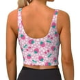 thumbnail image 3 of Lsque Cherry Strawberry Printed Women'S Sports Bra, Compression, Moisture Wicking, High-Impact Sports Bra For Women,Supportive sports bra-X-Large, 3 of 9