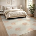 thumbnail image 3 of ODIKA 8'x10' Washable Area Rug Non-Shedding, Easy Care, Vintage Girly Scrollwork Motif Featuring Roses Layout Flower for King Size Bedroom Under Bed, Master Suite, 3 of 7