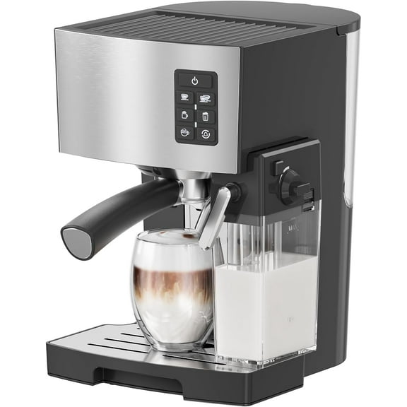 Espresso Machine 20 Bar - Espresso & Coffee Maker with Automatic Milk Frother, Cappuccino Machine, Latte Maker for Home, office, 1250W