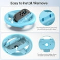thumbnail image 5 of 2 Packs Steering Wheel for Nintendo Switch 2 Joy Con, Switch 2 Racing Wheel for Mario Kart World & 8 Deluxe, NS2 Racing Games Accessories with Ergonomic Design and Easy to Install - Black, 5 of 7