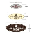 thumbnail image 5 of Signs ByLITA Oval Non-recyclable waste Sign - Laser-Engraved Lettering | Durable ABS Plastic | Vibrant Colors | Powerful Foam Tape (Black Gold) - Large, 5 of 7