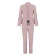 thumbnail image 5 of GILIGEGE Women's 2 Piece Solid Blazer and Pants Business Office Suit Set,Long Sleeve Blazer Sets,Pencil Pants Dressy Suit,Tapered Pant Suits,Slim Fit Formal Pant Suit,Professional Outfits Pink, 5 of 6