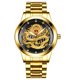 thumbnail image 2 of Reloj de dragón dorado para hombre, resistente al agua, no mecánico, para hombre, con diamantes incrustados, piedra del tesoro roja, dragón, 2 of 4
