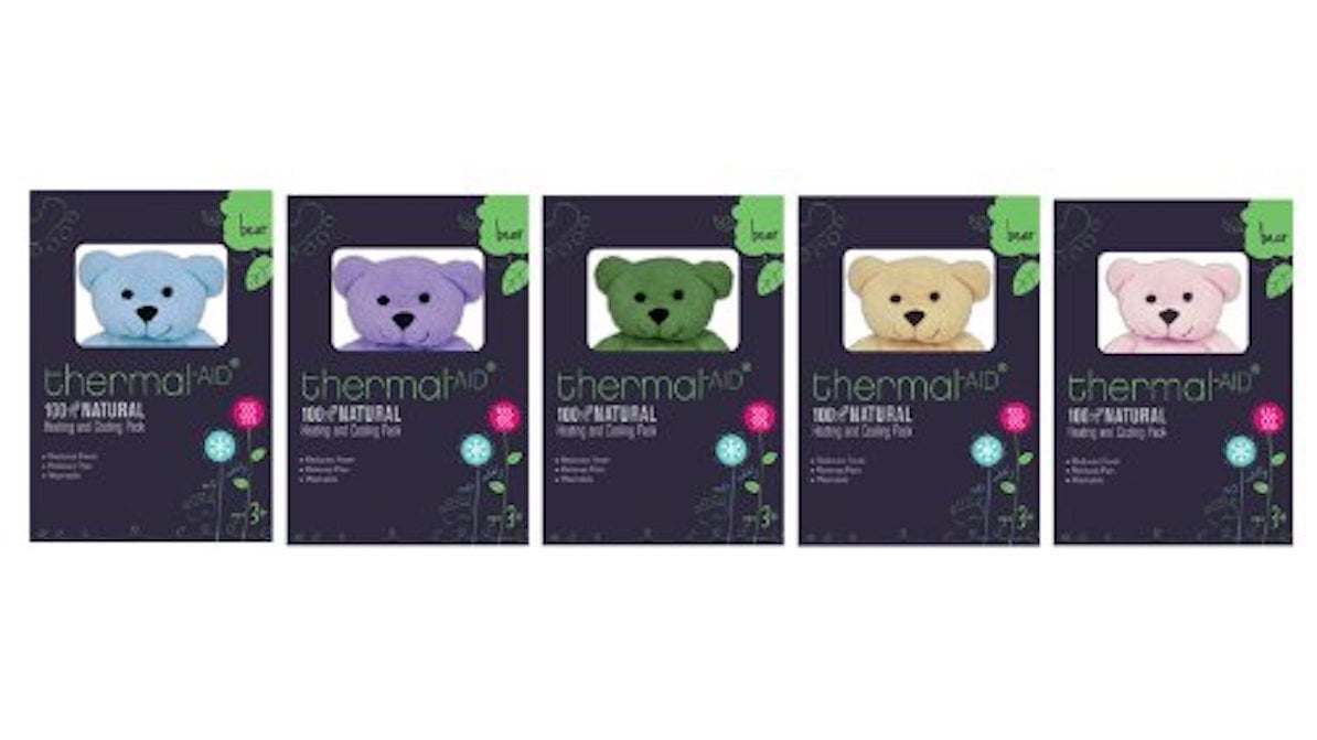 Thermal-Aid® (Tumble The Lavender Bear) – Washable Heating Pad & Ice Pack for Kids – Microwave & Freezer Safe, Plush Hot/Cold Pack with Natural Corn Filling – Reusable Comfort