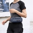thumbnail image 4 of Miogawg Crossbody Fanny Pack With 4-Zipper Pockets, Fashion Sports Waist Bag Purse, Lightweight Belt Bag For Travel Walking Hiking Running, Phone Bag Carrying All Phones, 4 of 6