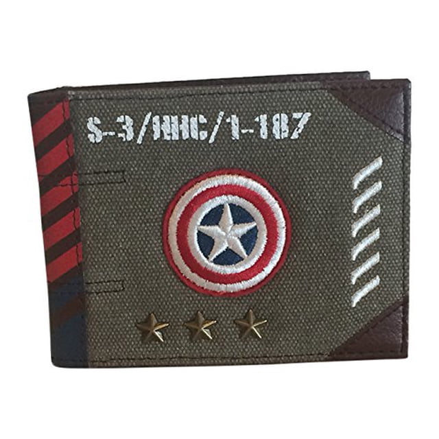 Cartera de lona militar vintage Capitán América de BB Designs B. Designs 74911100
